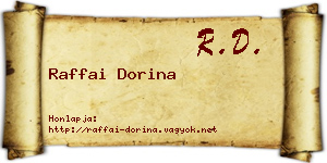 Raffai Dorina névjegykártya